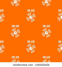 On air radio pattern vector orange for any web design best