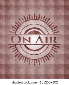 On Air red seamless geometric emblem.