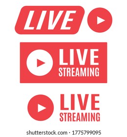 AUF AIR-Schild. Live-Streaming-Symbol Streaming-Vektorzeichen
