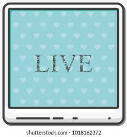 On air stream flat vector icon. Live stamp sign.