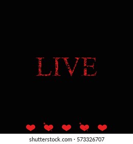 On air stream icon. Live stamp sign.