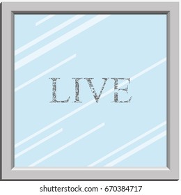 On air stream icon. Live stamp sign.