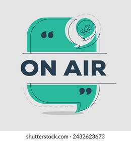 (Al aire) texto escrito en burbuja de voz, ilustración vectorial.	
