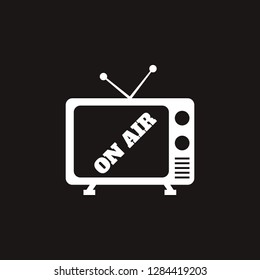 on air tv icon. on air tv vector design. sign design