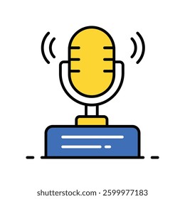 On air vector filled outline icon. EPS 10 file