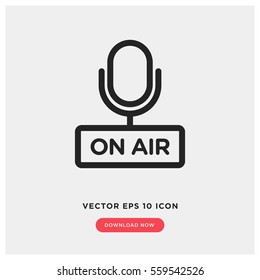 On air vector icon