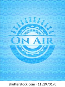 On Air warer representation style emblem.