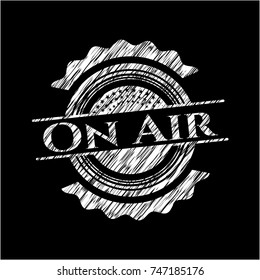 On Air written with chalkboard texture