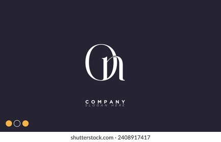 ON Alphabet letters Initials Monogram logo NO, O and N