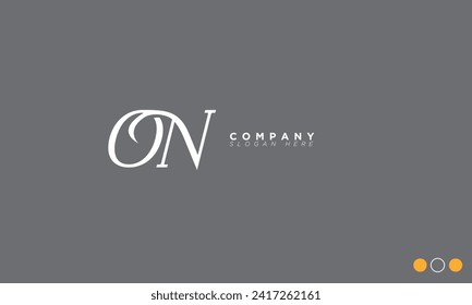  ON Alphabet letters Initials Monogram logo NO, O and N