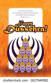 On the auspicious ceremony of the great Indian festival of Dussehra. Celebration of Ravandahan burning of devil king ravana is done on Vijayadashami with wishes of burn all your problems with Ravana.