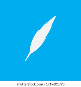 On background
feather. Vector drawing.
