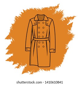 
Сoat on the background of trendy color autumn 2019 - winter 2020