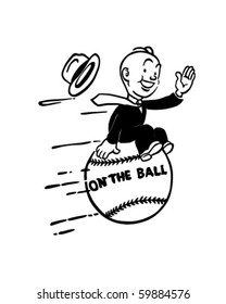 On The Ball - Retro Clip Art