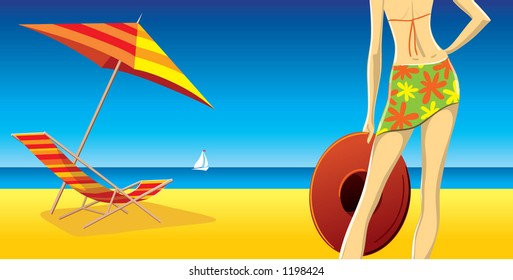 On the beach