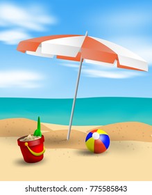 On a beach