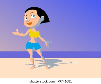 On the beach