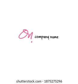On beauty monogram and elegant logo design