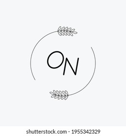 ON Beauty vector initial logo, handwriting logo of initial signature