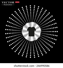 On a black background circle of metal. Toothbrush and Toothpaste , Tshirt, vector illustration, EPS 10