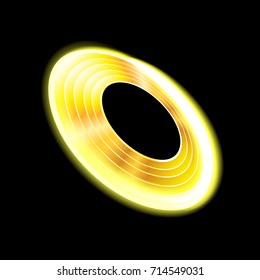 On black background isolated object music