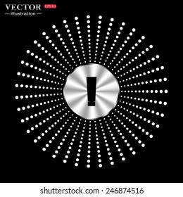 On a black background metal circle. tube for cream or another cosmetic remedy , vector illustration, EPS 10