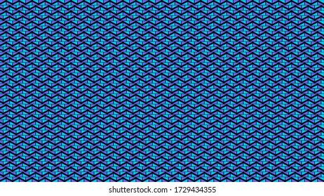 On a black background, the shifted purple and blue triangles create broken horizontal stripes.