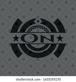 On black badge. Vector Illustration. Detailed.