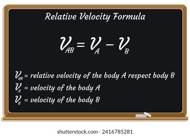  on a black chalkboard. Education. Science. Formula. Vector illustration.