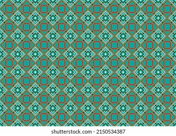 En un fondo negro y repetido, se coloca un adorno geométrico de color dibujado a mano. tema étnico patrón vectorial sin fisuras Escrutinio de papel de tela para envolver la plantilla de diseño textil indefinidamente de impresión 