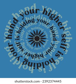 on the blue  background  typograhy design