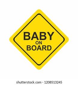Иaby on board sticker vector