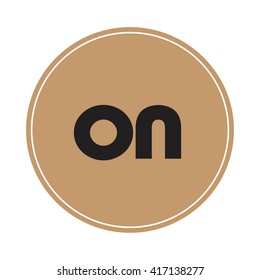 on brown letters ,abstract background logo, design identity in circle, alphabet letter
