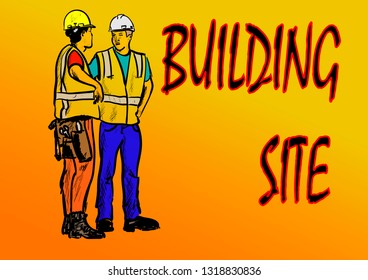 on the building site