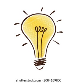 on bulb light doodle style