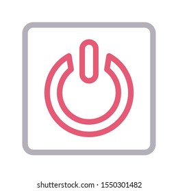 on button  colour line icon