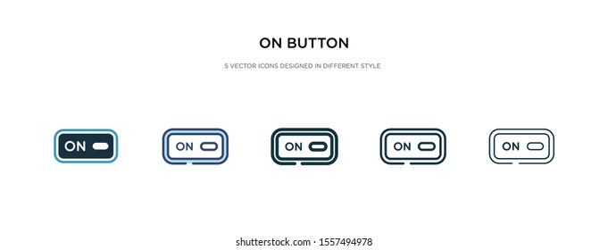 on button icon in different style vector illustration. two colored and black on button vector icons designed in filled, outline, line and stroke style can be used for web, mobile, ui