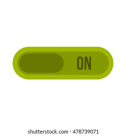 On button icon in flat style isolated on white background. Click and choice symbol vector illustration