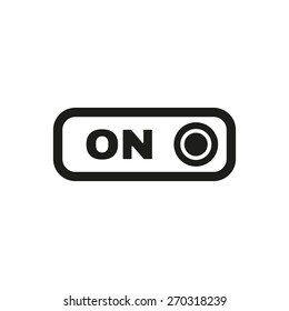 The on button icon. Switch symbol. Flat Vector illustration. Button