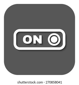 The on button icon. Switch symbol. Flat Vector illustration. Button