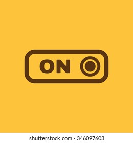 The on button icon. Switch symbol. Flat Vector illustration. Button