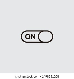 ON button icon symbol vector