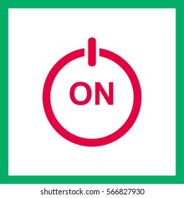 on. button. vector icon