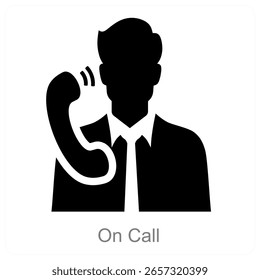 Diseño de concepto de icono de Vector On Call