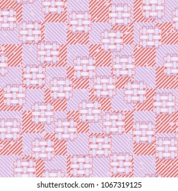 On a chess background there are a lot of wicker patches. Seamless easily editable pattern.