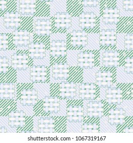 On a chess background there are a lot of wicker patches. Seamless easily editable pattern.