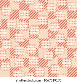 On a chess background there are a lot of wicker patches. Seamless easily editable pattern.