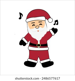 On Christmas Eve, Santa Claus sings a song of joy, his voice thrilling with a message of eternal goodness and warmth.