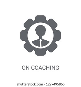 on coaching icon. Trendy on coaching logo concept on white background from General collection. Suitable for use on web apps, mobile apps and print media.