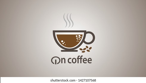 on coffee logo vector, logo for branding, symbol, business, emblem, label and etc